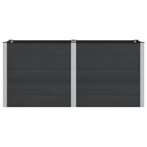 Градинска повдигната леха Черно 200 x 100 x 91 см
