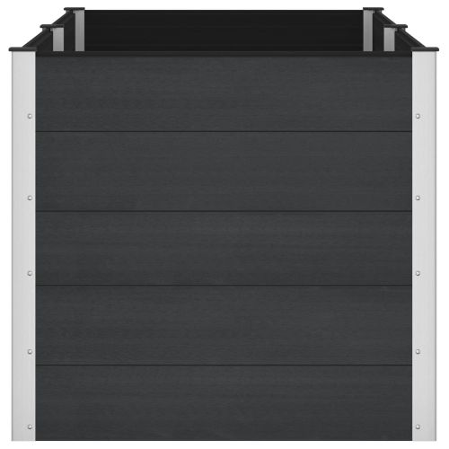 Градинска повдигната леха Черно 200 x 100 x 91 см