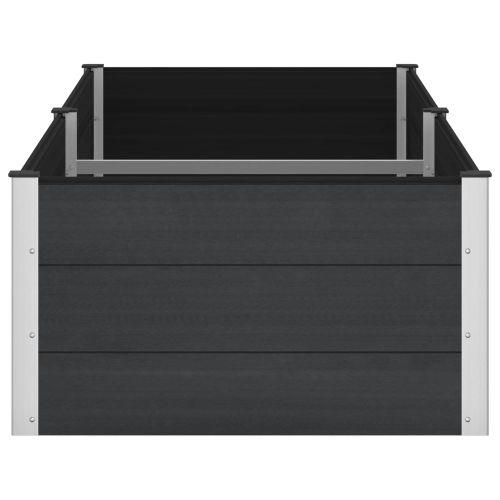 Градинска повдигната леха Черно 250 x 100 x 54 cm