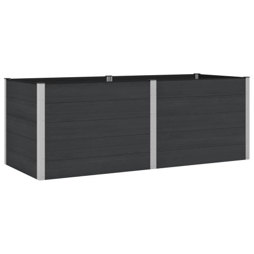 Градинска повдигната леха Черно 250 x 100 x 91 cm