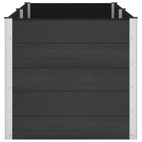 Градинска повдигната леха Черно 250 x 100 x 91 cm
