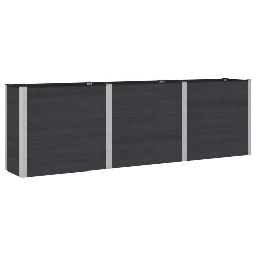 Градинска повдигната леха Черно 300 x 50 x 91 cm
