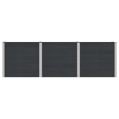 Градинска повдигната леха Черно 300 x 50 x 91 cm