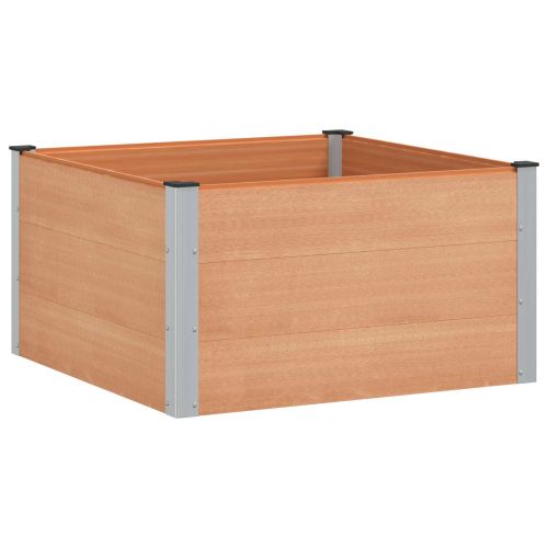 Градинска повдигната леха Кафяво 100 x 100 x 54 cm