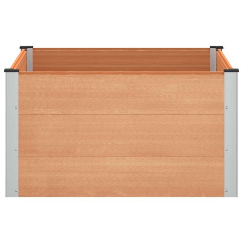 Градинска повдигната леха Кафяво 100 x 100 x 54 cm