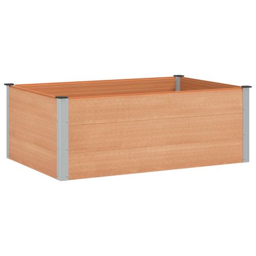 Градинска повдигната леха Кафяво 150 x 100 x 54 cm