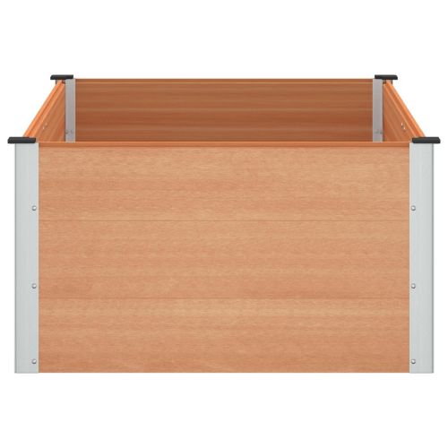 Градинска повдигната леха Кафяво 150 x 100 x 54 cm