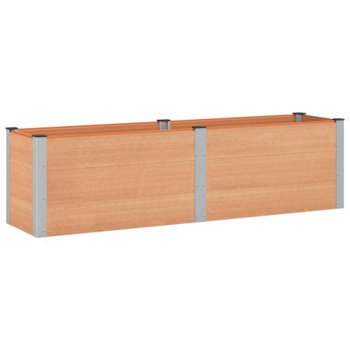 Градинска повдигната леха Кафяво 200 x 50 x 54 cm