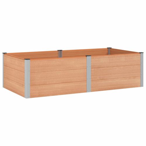 Градинска повдигната леха Кафяво 200 x 100 x 54 cm