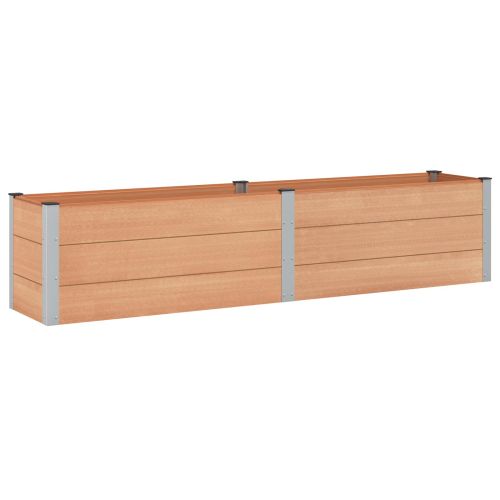 Градинска повдигната леха Кафяво 250 x 50 x 54 cm