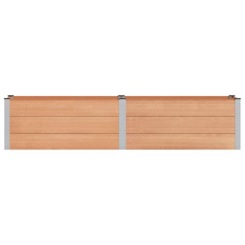 Градинска повдигната леха Кафяво 250 x 50 x 54 cm