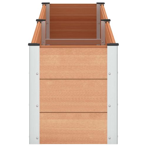 Градинска повдигната леха Кафяво 250 x 50 x 54 cm
