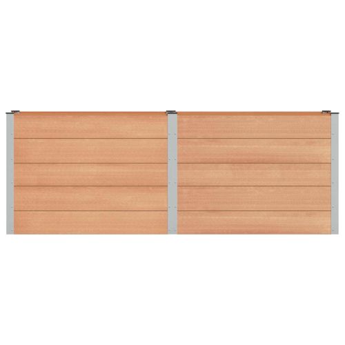 Градинска повдигната леха Кафяво 250 x 50 x 91 см
