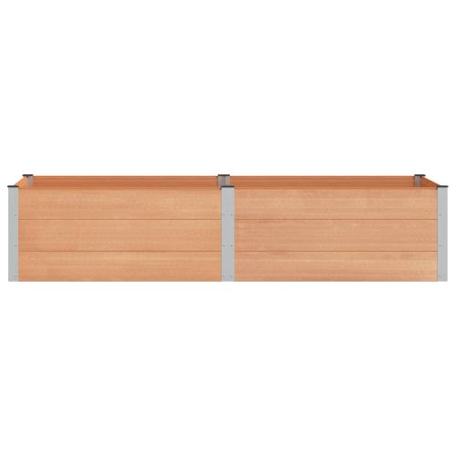 Градинска повдигната леха Кафяво 250 x 100 x 54 cm