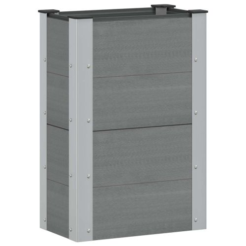 Градинска повдигната леха Сиво 50 x 30 x 72 см