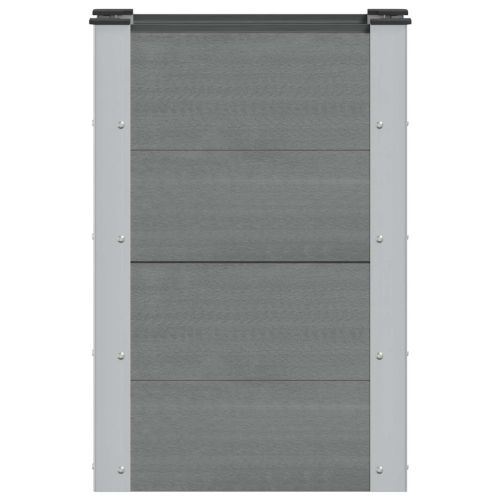 Градинска повдигната леха Сиво 50 x 30 x 72 см