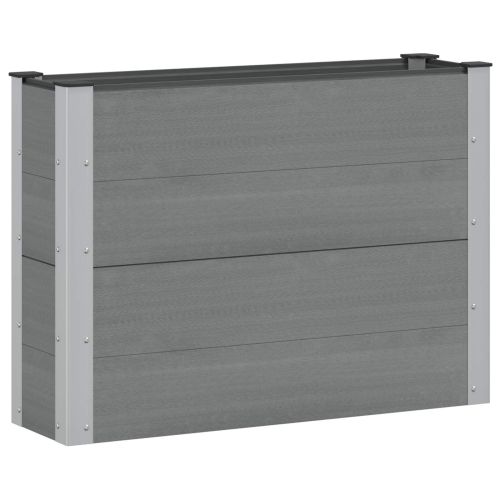Градинска повдигната леха Сиво 100 x 30 x 72 см