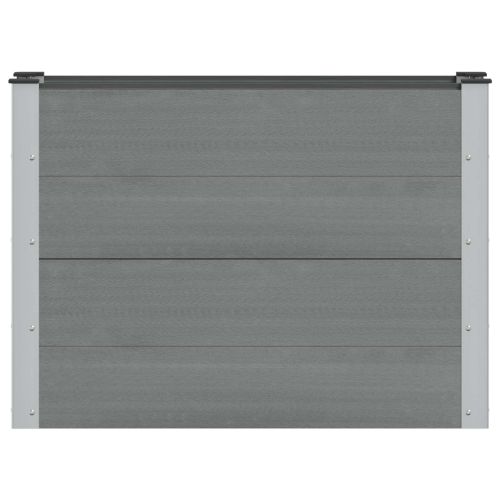 Градинска повдигната леха Сиво 100 x 30 x 72 см