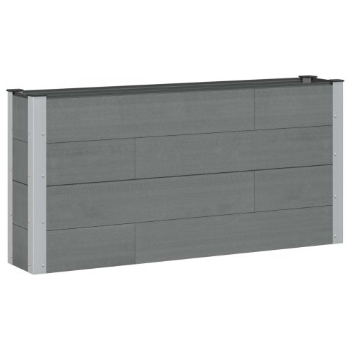 Градинска повдигната леха Сиво 150 x 30 x 72 см