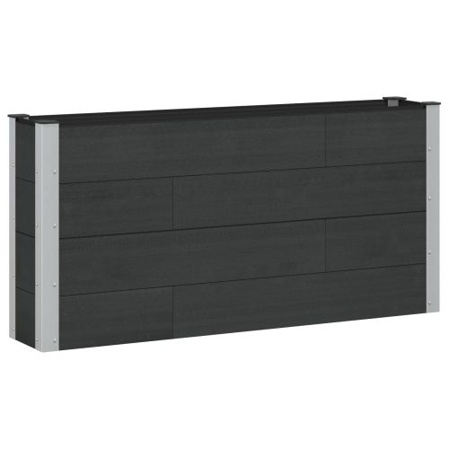 Градинска повдигната леха Черно 150 x 30 x 72 см