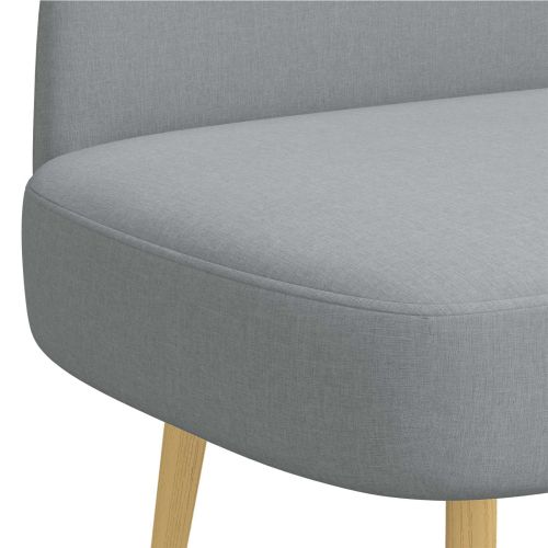 Мек бенч с облегалка Светлосиво 110 x 60 x 76 cm Полиестер