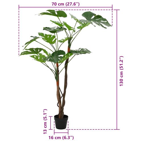Изкуствено растение монстера Зелено 70 x 16 x 130 см