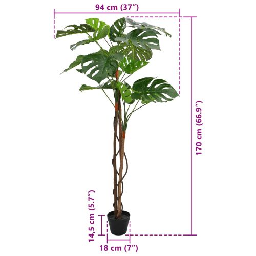 Изкуствено растение монстера Зелено 94 x 18 x 170 см