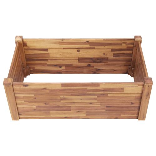 Градинска повдигната леха, 110x60x44 см, акациево дърво масив