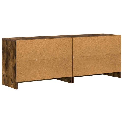 Шкаф за легло с рафт 2 pcs Опушен дъб 66 x 33 x 48 см