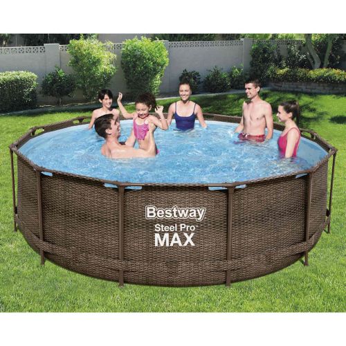 Bestway Steel Pro MAX Комплект басейн Deluxe Series кръгъл 366x100 см