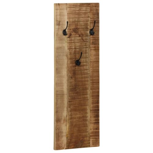 Закачалки за стена, 2 бр, мангова дървесина масив, 36x110x3 см