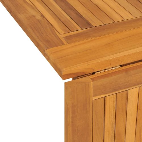 Сгъваема градинска маса тип пеперуда 150x90x75 см тик масив
