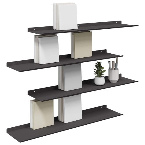 Плаващ рафт 4 pcs Черен 80 x 18 x 2,5 см Стомана