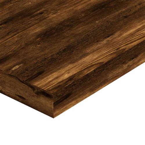 Стенни рафтове 4 бр опушен дъб 100x10x1,5 см инженерно дърво