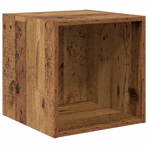 Стенен шкаф 2 pcs Старо дърво 37 x 37 x 37 см Инженерно дърво