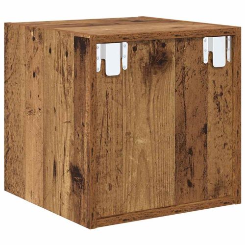 Стенен шкаф 2 pcs Старо дърво 37 x 37 x 37 см Инженерно дърво