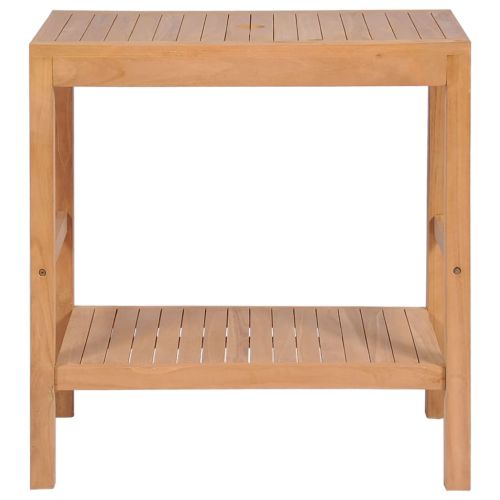 Шкаф за баня, тиково дърво масив, 74x45x75 см