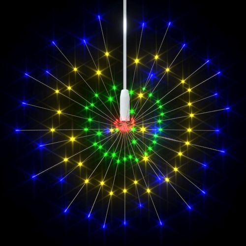 Външни коледни светещи фойерверки цветни 20 см 140 LED