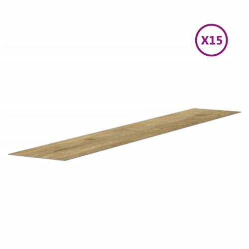 Стенни панели, с вид на дърво, кафяви, PVC, 2,06 м²