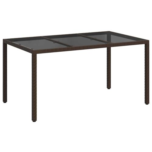 Градинска маса Кафяво 150 x 90 x 75 cm полиратан