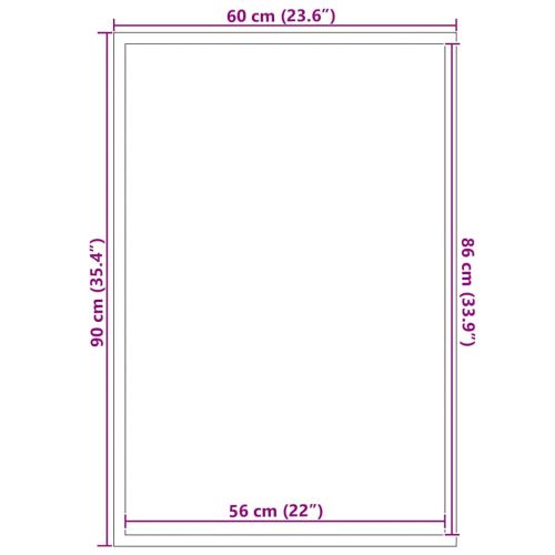 Мат за врата Черно 60 x 90 cm Полипропилен