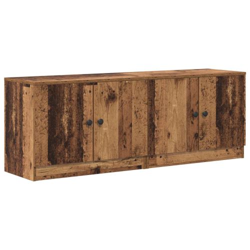 Шкаф за легло със съхранение 2 pcs Старо дърво 66 x 35 x 48 см