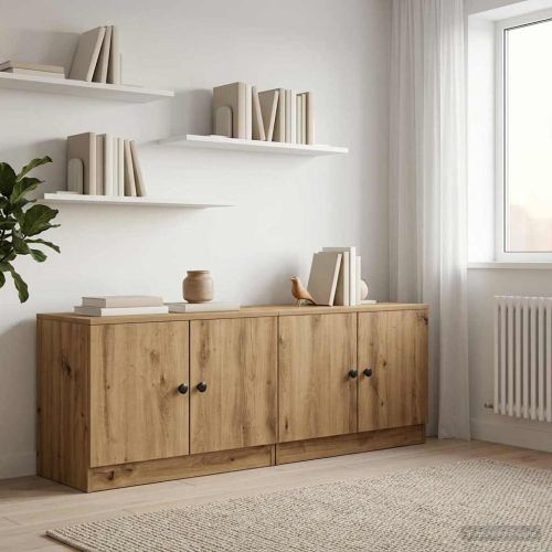 Шкаф за легло със съхранение 2 pcs Дъб артизан 66 x 35 x 48 см