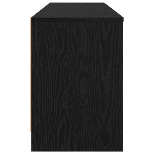 Шкаф за легло с рафт 2 pcs Черен дъб 66 x 33 x 48 см