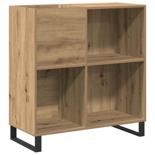 Шкаф за грамофонни плочи с рафт дъб артизан 84,5 x 38 x 89 см