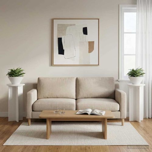 Стойка за растения 2 pcs Бяло Ø29,5 x 60 см Инженерна дървесина