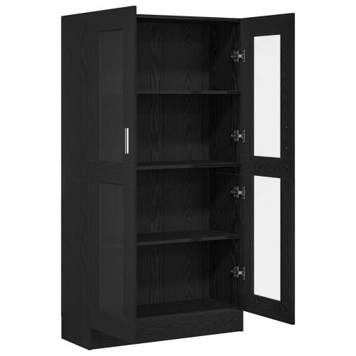 Шкаф за книги Черния дъб 82,5 x 30,5 x 150 см Инженерно дърво