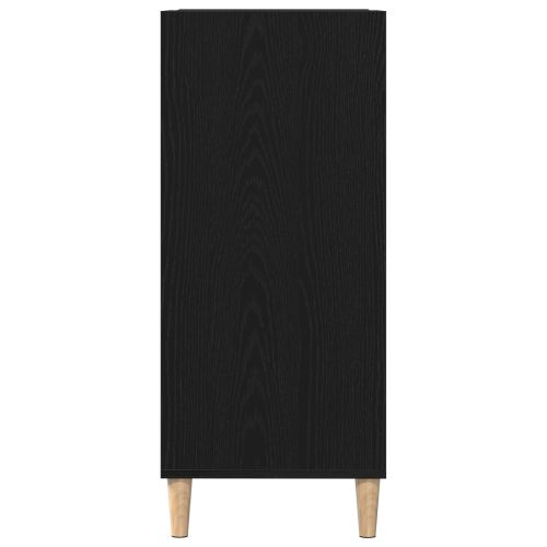 Шкаф за грамофонни плочи с рафт Черния дъб 84,5 x 38 x 89 см