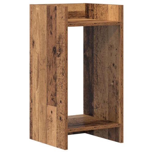 Стойка за растения с рафт 2 pcs Старо дърво 30 x 30 x 60 cm