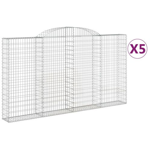Габионни кошници арка 5 бр 300x30x160/180 см поцинковано желязо